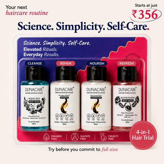 Dunacare 4-in-1 Trial Pack | Shampoo, Conditioner & Body Wash Duo