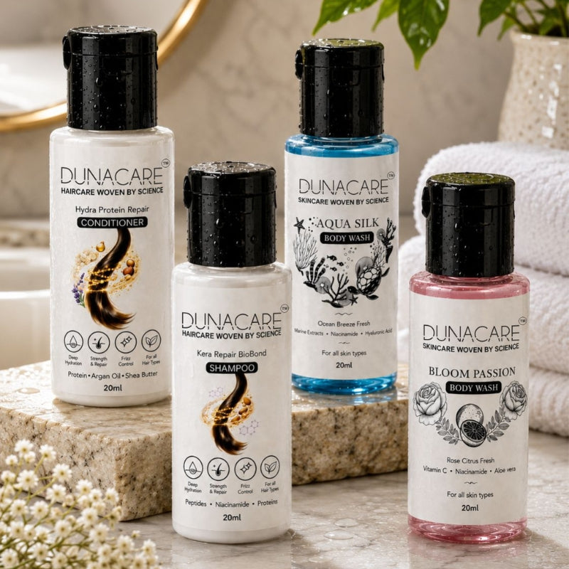 Dunacare 4-in-1 Trial Pack | Shampoo, Conditioner & Body Wash Duo